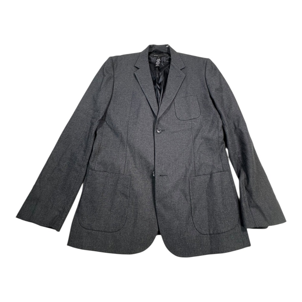 Marc Jacobs Men Charcoal‎ Gray Wool Blend Blazer Jacket XL Two Button
